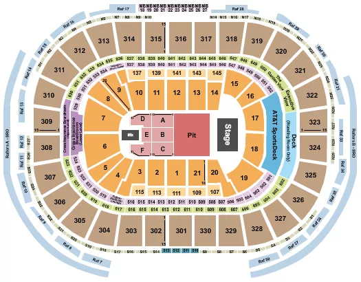 ENDSTAGE GA PIT 3 Seating Map Seating Chart
