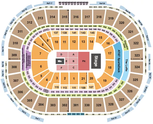 ENDSTAGE GA PIT Seating Map Seating Chart
