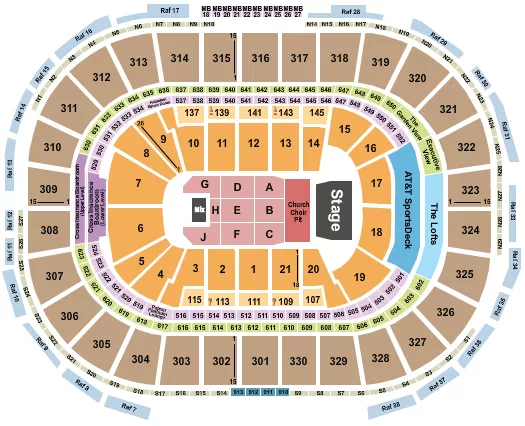 ERIC CHURCH Seating Map Seating Chart
