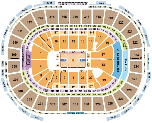 BASKETBALL GLOBETROTTERS Seating Map Seating Chart