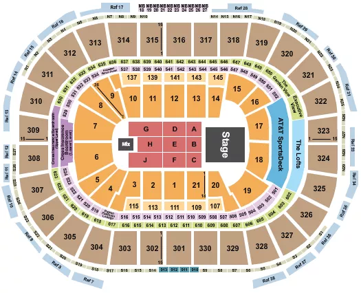 JINGLE BALL Seating Map Seating Chart