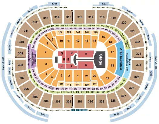 LADY GAGA Seating Map Seating Chart