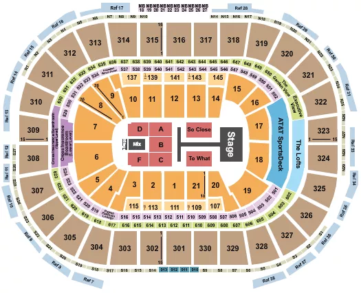 TATE MCRAE Seating Map Seating Chart