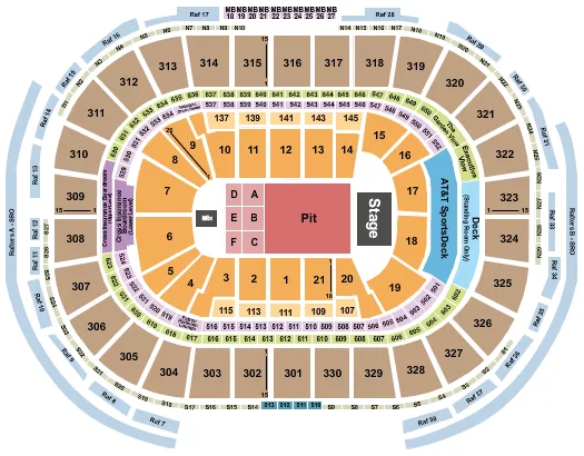 THE STROKES Seating Map Seating Chart
