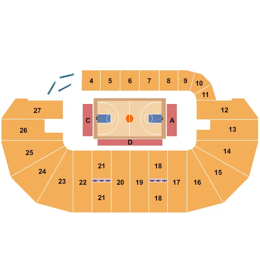 BASKETBALL Seating Map Seating Chart