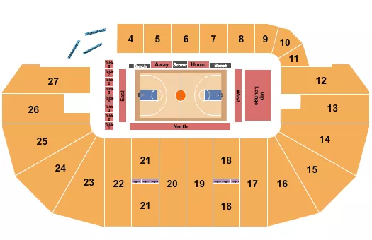 BASKETBALL BLACKJACKS Seating Map Seating Chart