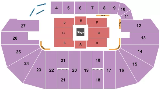 CENTER STAGE Seating Map Seating Chart
