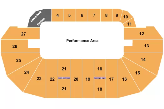 PERFORMANCE AREA Seating Map Seating Chart