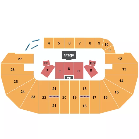 RUSSELL PETERS Seating Map Seating Chart