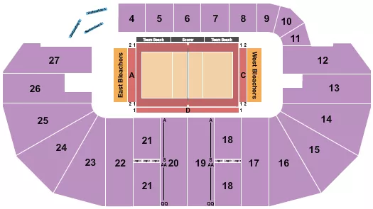 VOLLEYBALL 2 Seating Map Seating Chart
