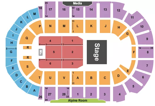 ENDSTAGE Seating Map Seating Chart