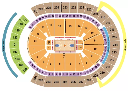 T MOBILE ARENA BASKETBALL 4 Seating Map Seating Chart