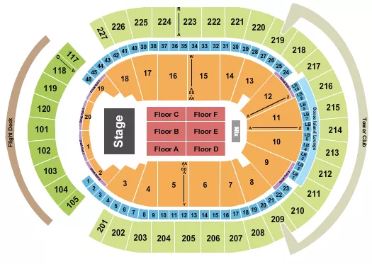 T MOBILE ARENA TAEMIN Seating Map Seating Chart