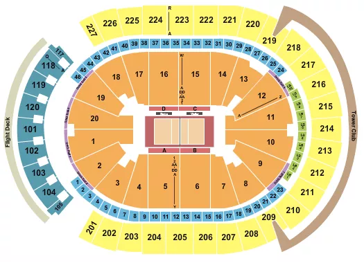 T MOBILE ARENA VOLLEYBALL Seating Map Seating Chart