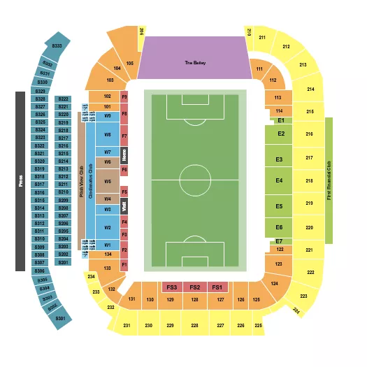 SOCCER Seating Map Seating Chart