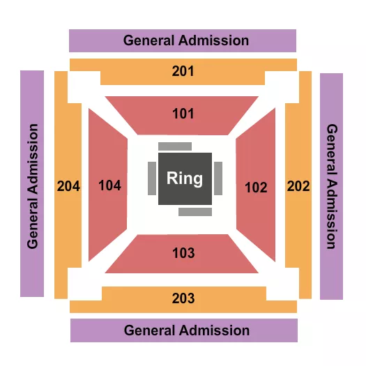 TACHI PALACE HOTEL CASINO BOXING Seating Map Seating Chart