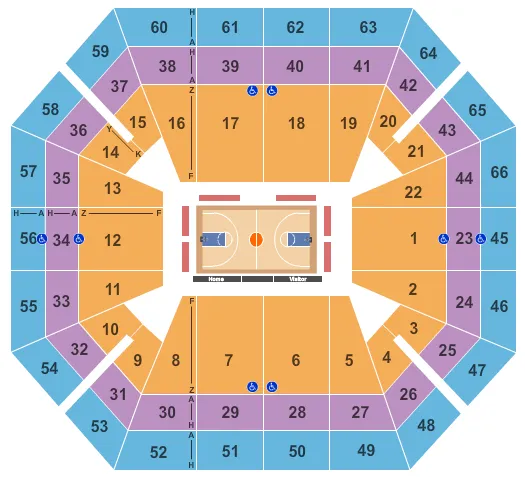 BASKETBALL 1 Seating Map Seating Chart