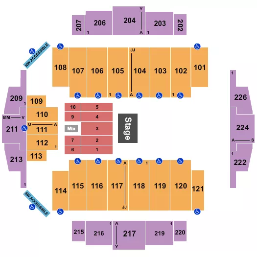HALF FLR 1 10 Seating Map Seating Chart