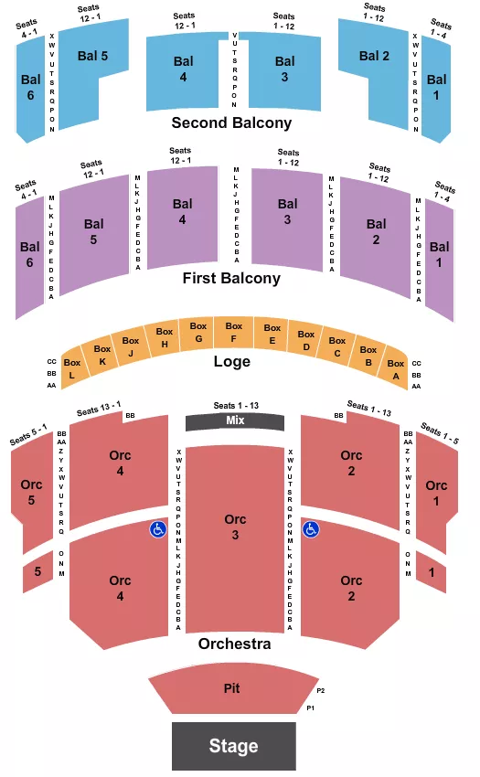 ENDSTAGE PIT Seating Map Seating Chart