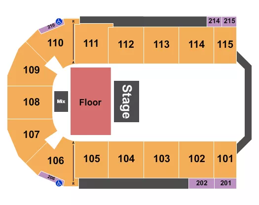 HALF HOUSE FLOOR Seating Map Seating Chart
