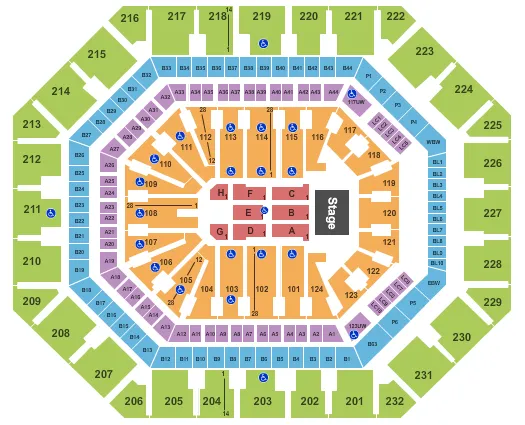 END STAGE Seating Map Seating Chart
