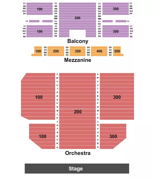 ENDSTAGE 2 Seating Map Seating Chart