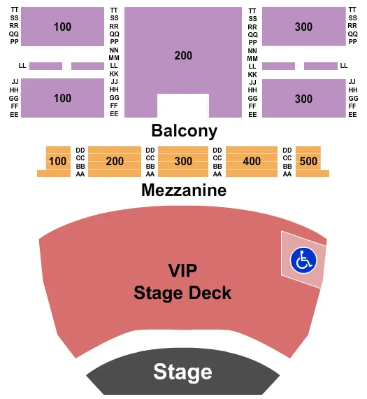 ENDSTAGE GA Seating Map Seating Chart
