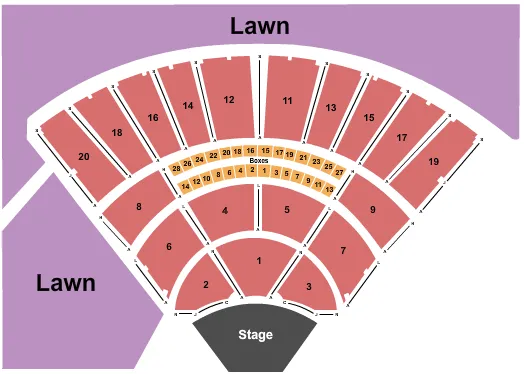 END STAGE Seating Map Seating Chart