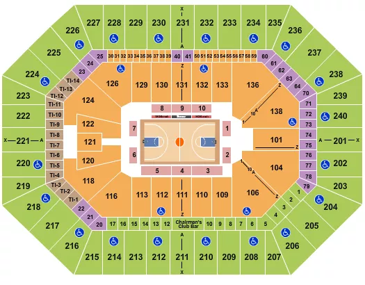 BASKETBALL GLOBETROTTERS Seating Map Seating Chart