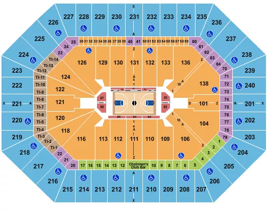 BASKETBALL Seating Map Seating Chart