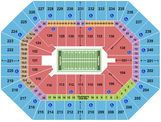 FOOTBALL Seating Map Seating Chart