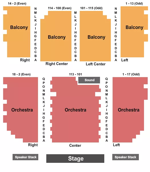 ENDSTAGE 2 Seating Map Seating Chart