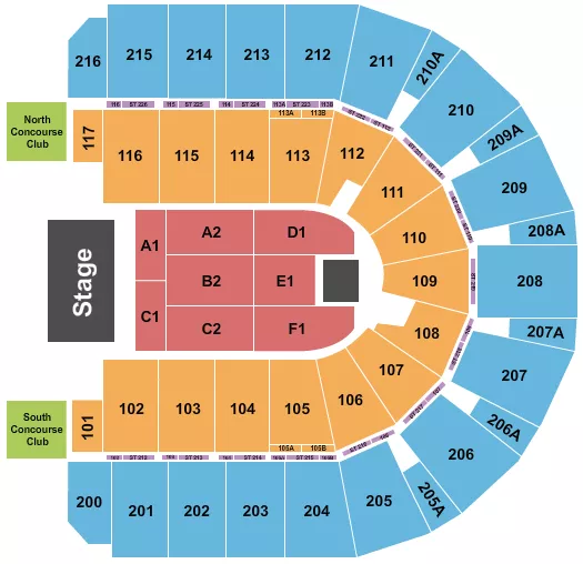 PENTATONIX Seating Map Seating Chart