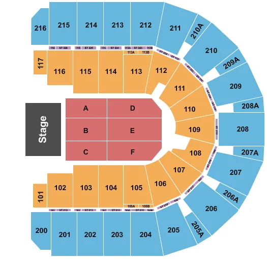 REBA MCENTIRE Seating Map Seating Chart