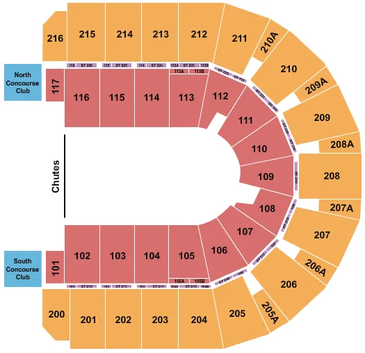 RODEO Seating Map Seating Chart