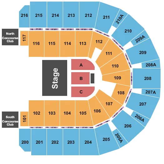 SESAME STREE LIVE Seating Map Seating Chart