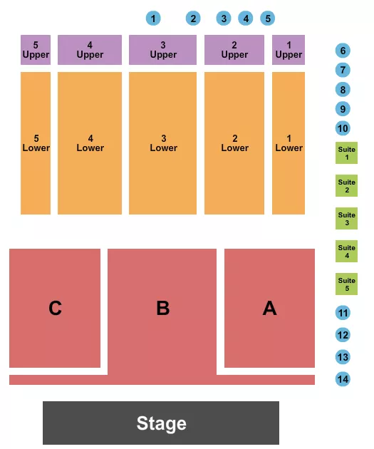 END STAGE Seating Map Seating Chart