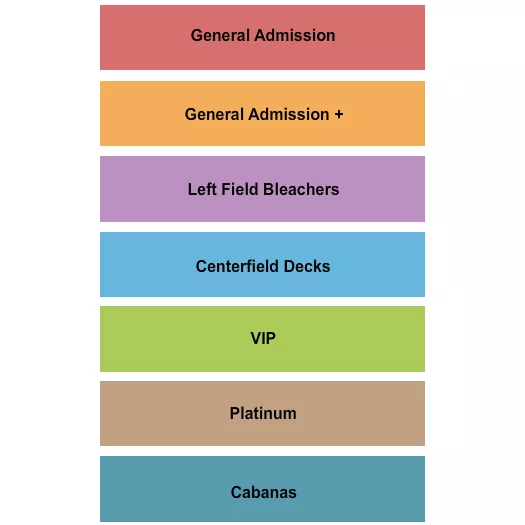 EXTRA INNINGS FEST Seating Map Seating Chart