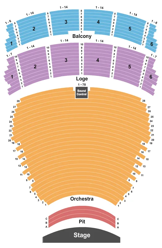 END STAGE Seating Map Seating Chart