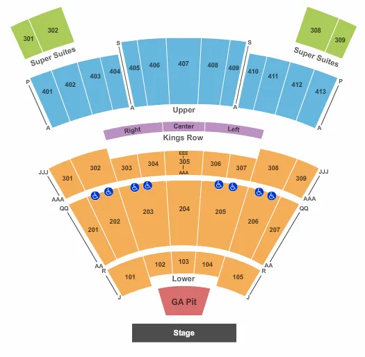 ENDSTAGE GA PIT 3 Seating Map Seating Chart