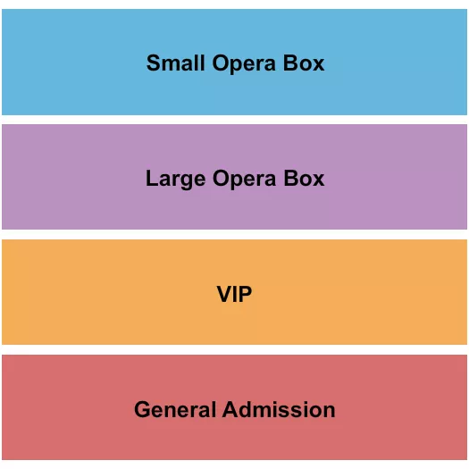 GA VIP OPERA BOXES Seating Map Seating Chart