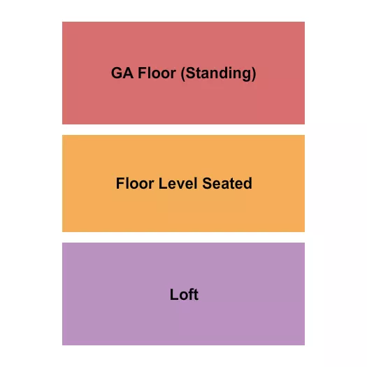 GA SEATED FLOOR LOFT Seating Map Seating Chart