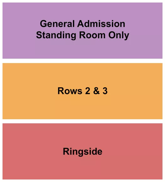 GA RINGSIDE ROWS Seating Map Seating Chart
