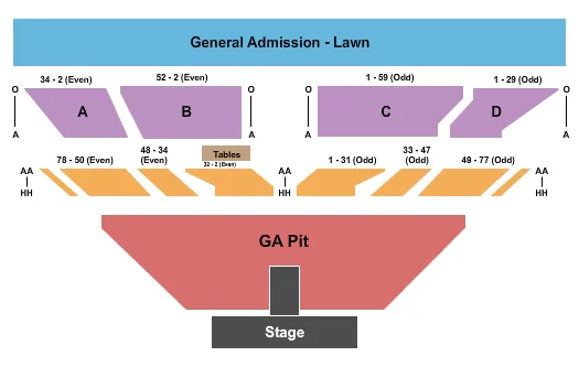 ENDSTAGE GA PIT Seating Map Seating Chart