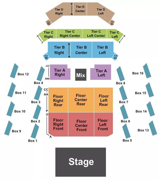 THE ANTHEM DC ENDSTAGE 2 Seating Map Seating Chart