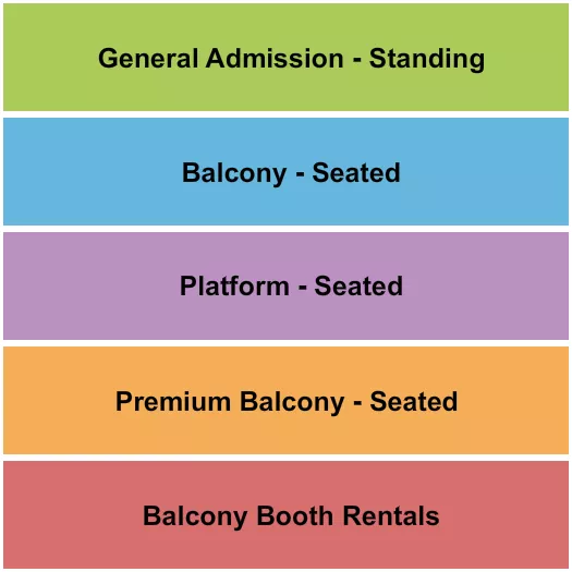 GA BALCONY PLATFORM 2 Seating Map Seating Chart