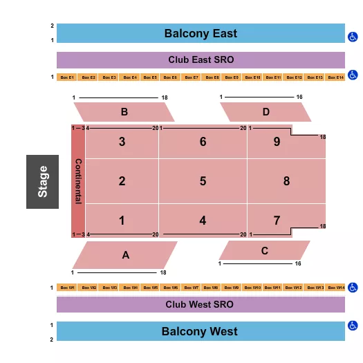 THE ARMORY MINNEAPOLIS ENDSTAGE 1 9 Seating Map Seating Chart