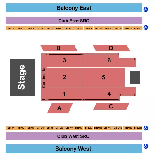 THE ARMORY MINNEAPOLIS ENDSTAGE 2 Seating Map Seating Chart