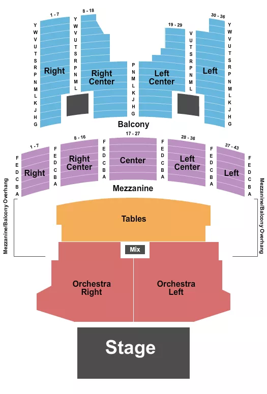 ENDSTAGE RESERVED 2 Seating Map Seating Chart