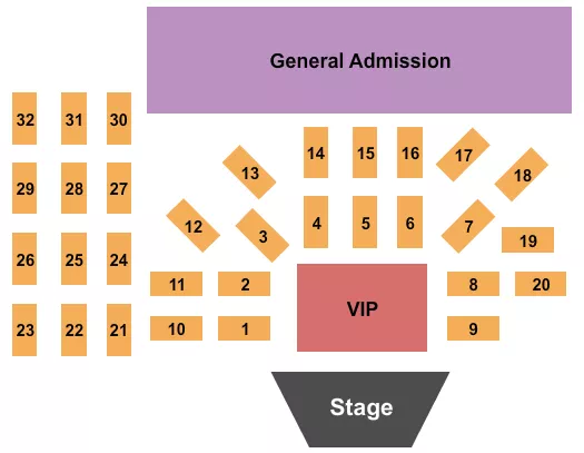 GA VIP TABLES Seating Map Seating Chart